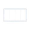 Cosmo Series Wide 21 Switch Plate for 4 Series White WTC7104W