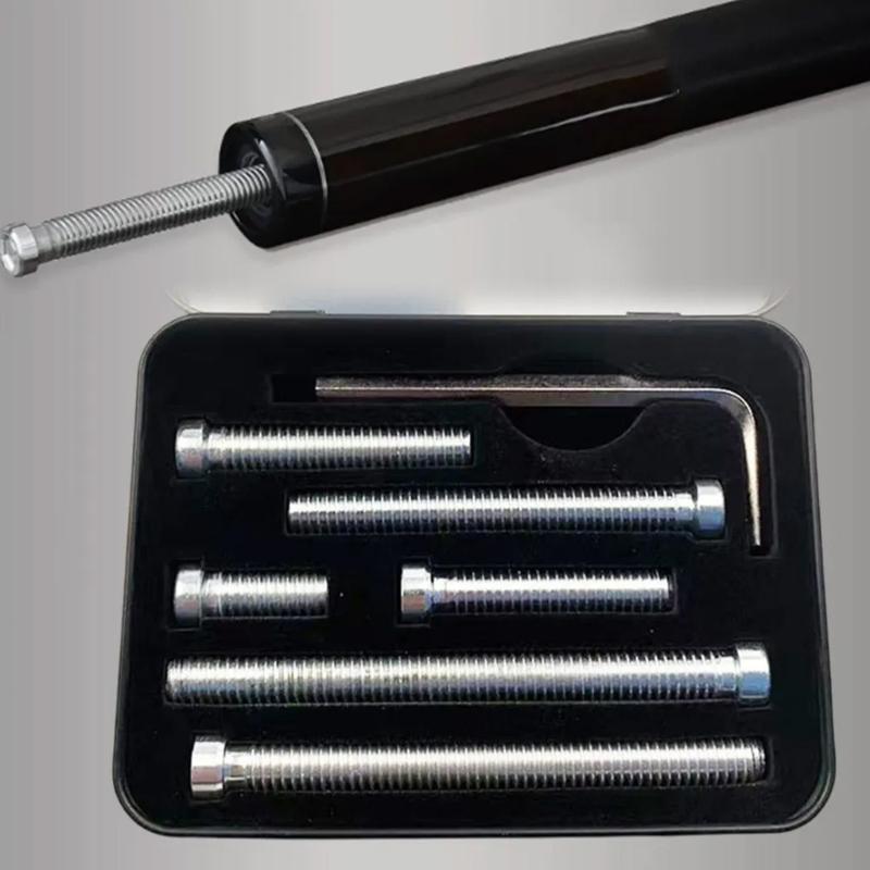 6Pcs Billiard Cue Weight Bolts Screws Replacement Counterweight Screw Pool Cue Weight Bolts Screw With Wrench & Box