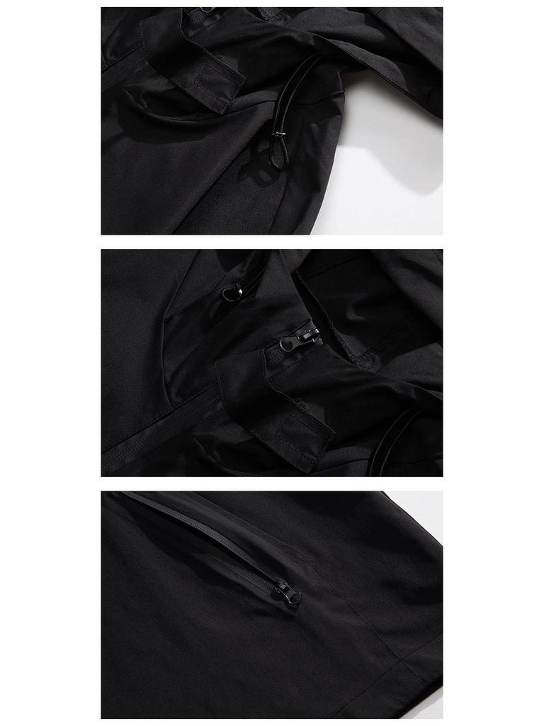 2024 Autumn Men's Fashion Hipster Windbreaker Loose Pullover Jacket