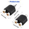 Xiatiaosann RCA Y Splitter RCA 1 Male to 2 Female Phono Connector AV Video Y Splitter RCA 1 Female to 2 Female Phono Connector AV Video Y Splitter for