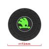 CAPR9 2pcs Car Water Cup Mat PVC Anti-Slip Coaster Pads for Skoda Logo Octavia VRS Yeti Kodiaq Fabia Superb 2 3 Karoq Rapid Scala