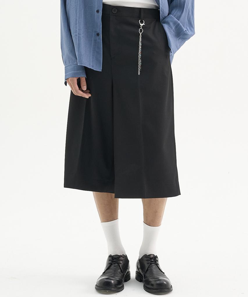 TRIP LE SENS Custom Wide Bermuda Pants_Black (A Type)