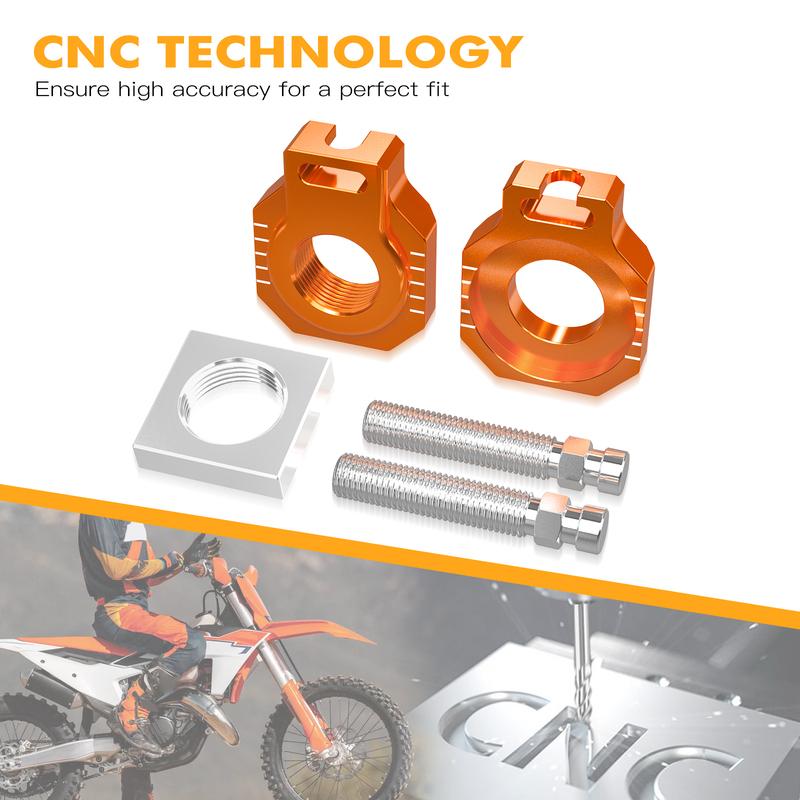 NICECNC For KTM EXC 300 2024 22mm Rear Axle Block Chain Adjuster For KTM EXCF 350 SX 125 SXF 450 2023 2024 Husqvarna TE300 FE450