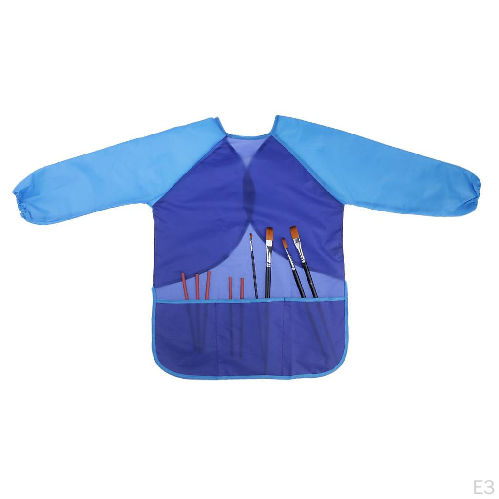 Smock Children Waterproof Painting Apron Long Sleeve