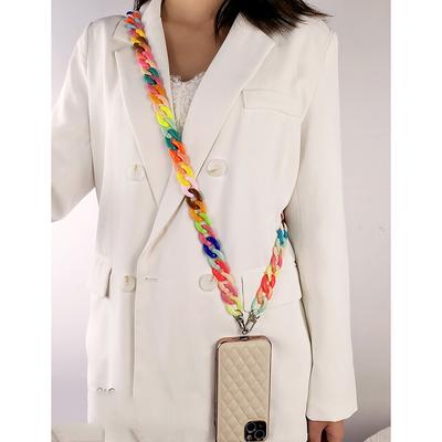 110cm Cell Phone Lanyard Anti-lost Phone Lanyard Rope Neck Strap Colorful Portable Cell Phone Chain Accessories Gifts Outdoor