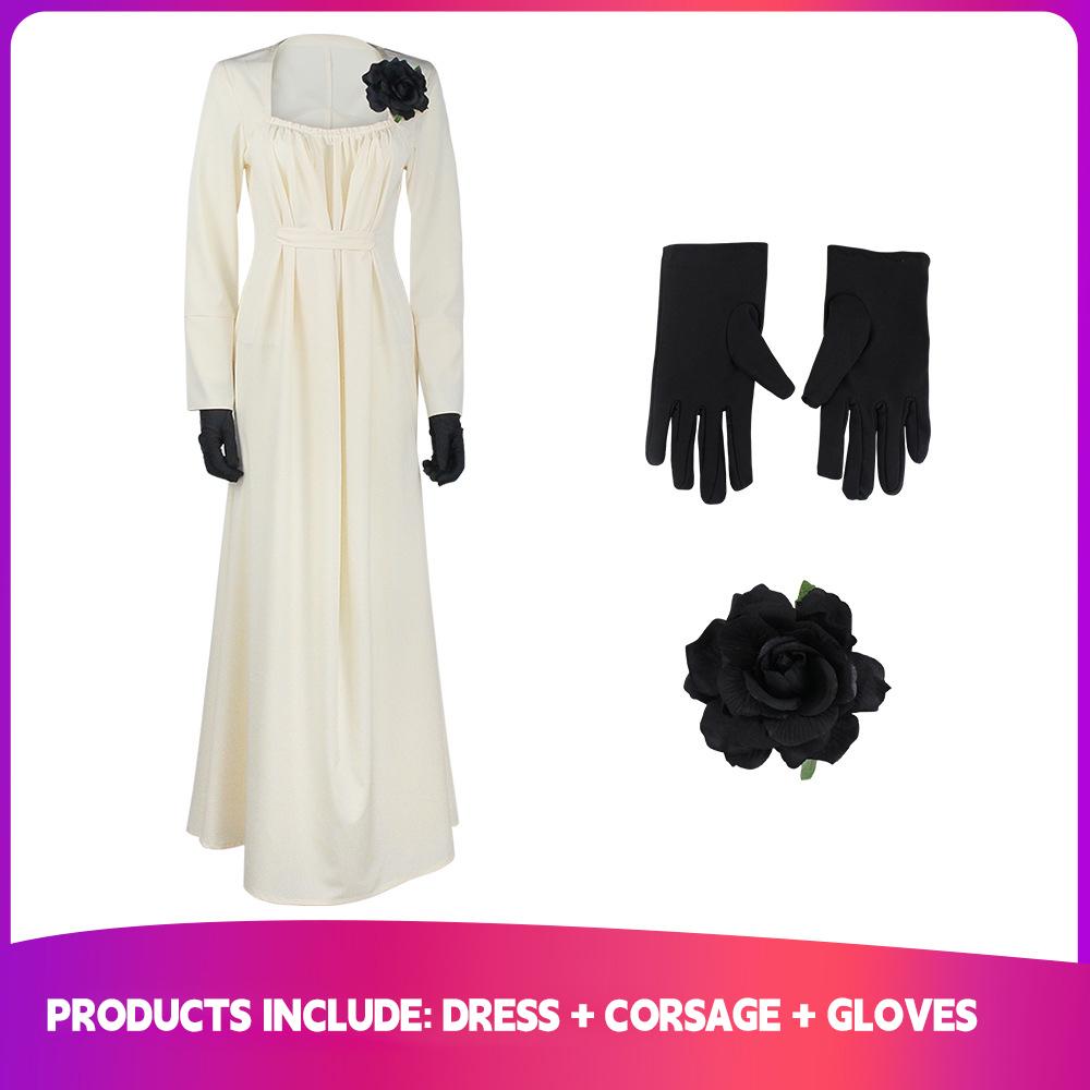 

Resident Evil Dresses Women Vampire Lady Alcina Dimitrescu Cosplay Costumes Square Collar Elegant Autumn Winter Clothes XS（old）&Resident Evil