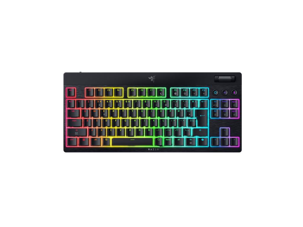 Razer BlackWidow V4 Tenkeyless HyperSpeed JP Yellow Linear Switch Gaming Thin Yellow Linear Mechanical Aluminum Top 11 Control Japanese Layout