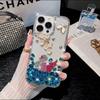 Mobile Phone Case Swan Suitable for Samsung S23 S24 Luxury Rhinestone Iphone17pro Max Transparent Silicone