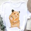 Süßes Hamster Grafik T-Shirt Süßer Cartoon Druck Lässiges Unisex T-Shirt Sommer Neue Mode Rundhals-T-Shirt Streetwear Damen_Herren T-Shirts