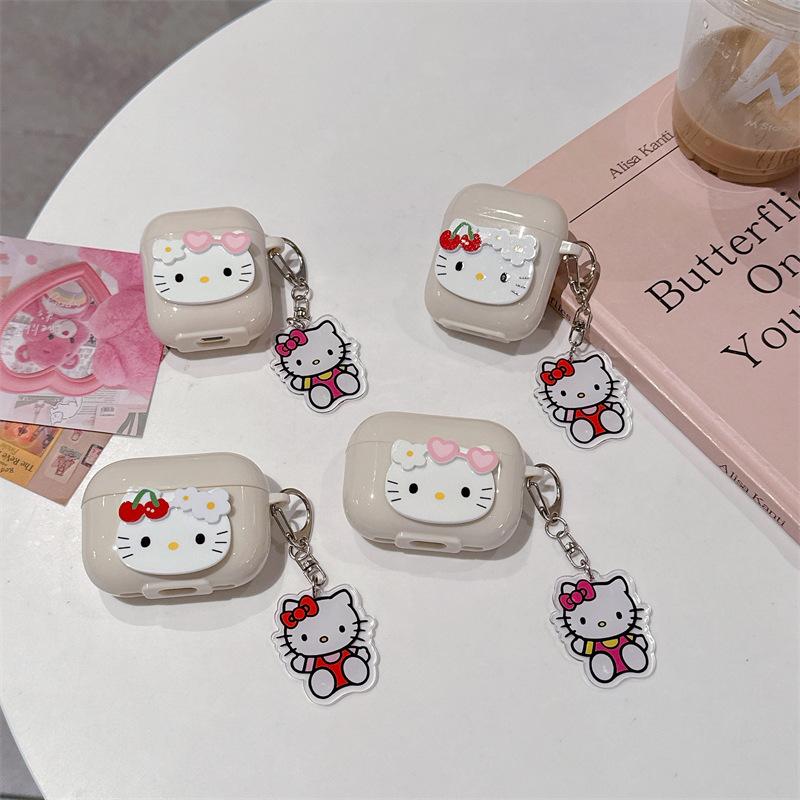 KT cat for AirPods pro2 apple bluetooth wireless 1/2/3 generation earphone cover cute cartoon pendant female