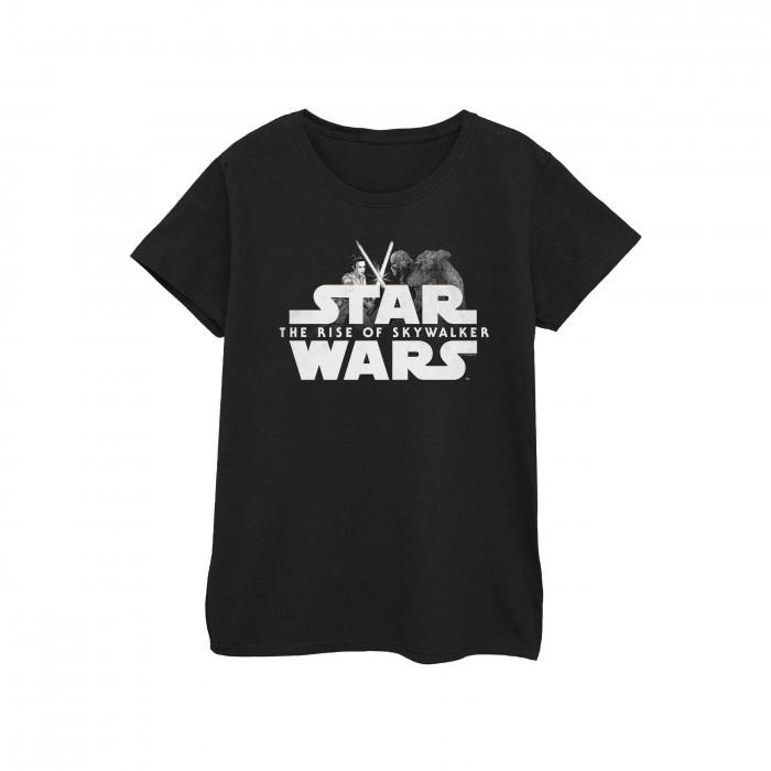 Star Wars: The Rise of Skywalker Womens/Ladies Star Wars The Rise Of Skywalker Rey And Kylo Battle Cotton T-Shirt