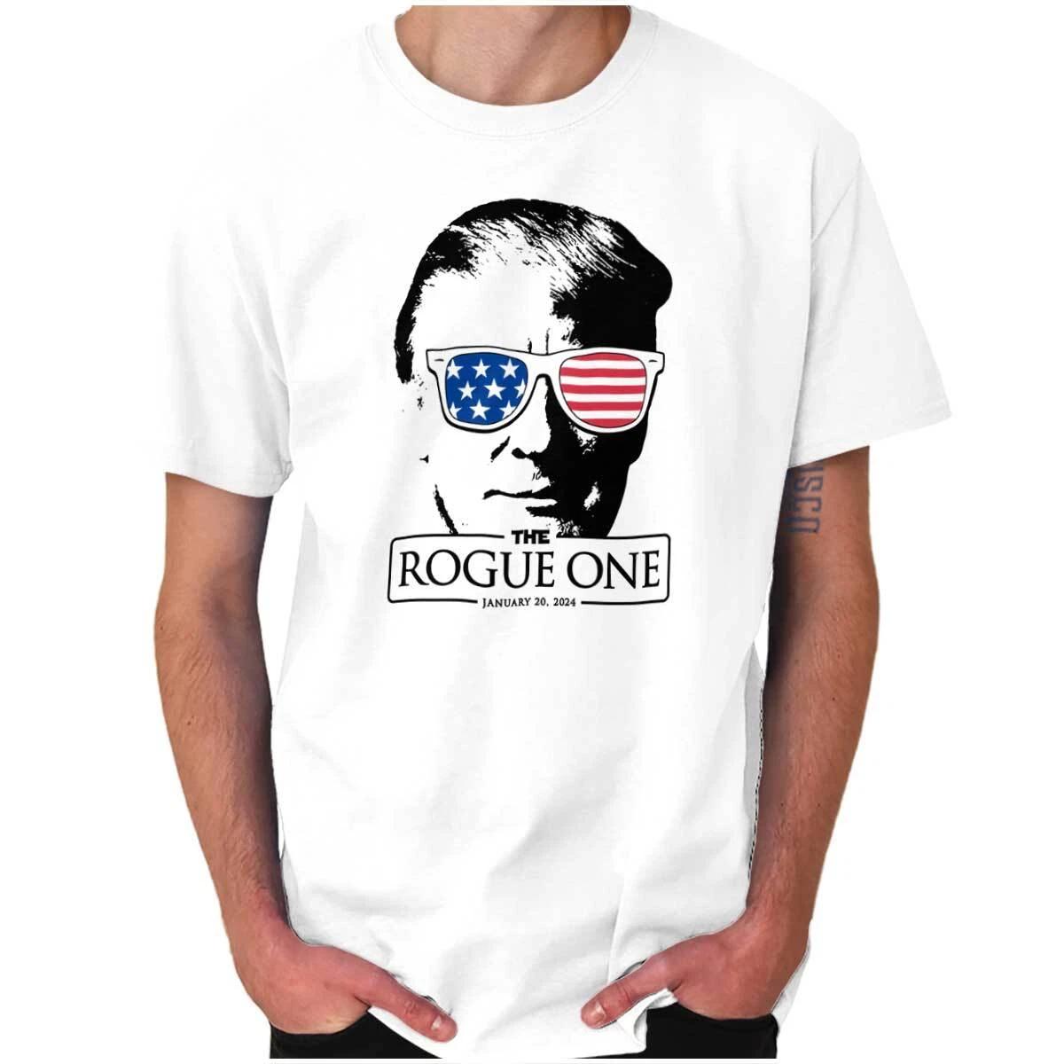 Donald Trump Rogue President 2024 Election Womens or Mens Crewneck T Shirt Tee XXL