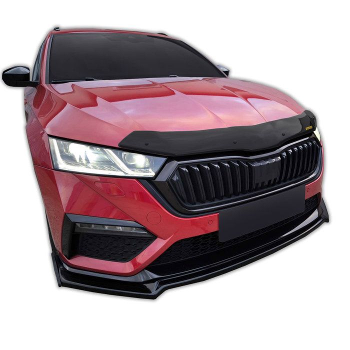 SCOUTT | Bra Capot Déflecteur Protection Pour Skoda Octavia 4 Depuis 2020, Aérodynamique, Assemblage Facile, Aucun perçage requis