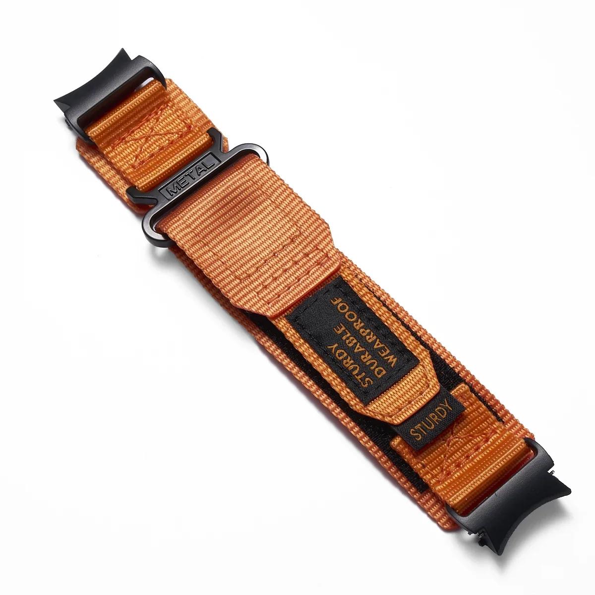 

Нейлоновий ремінець для Samsung Galaxy Watch 7 6 5 4 40мм 44мм Браслет без зазорів 6Classic 43мм 47мм 42/46мм Ремінці Watch 5Pro 45мм Galaxy Watch 5 40mm помаранчевий