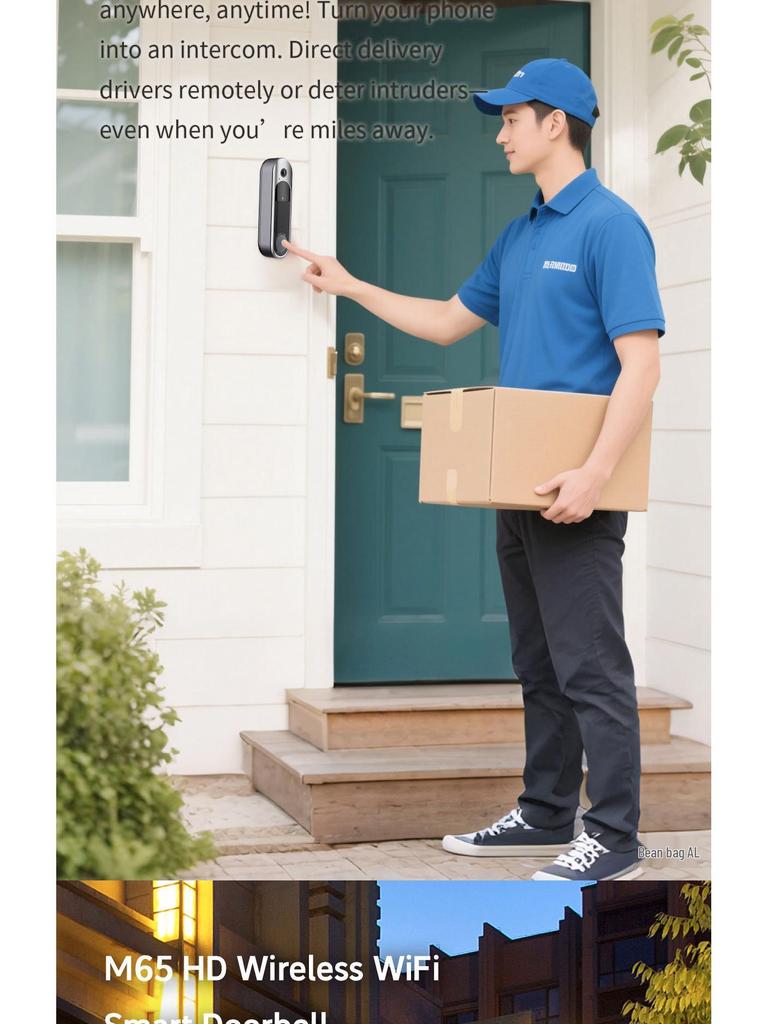 Two-Way Intercom Doorbell with Night Vision & Mobile Monitoring