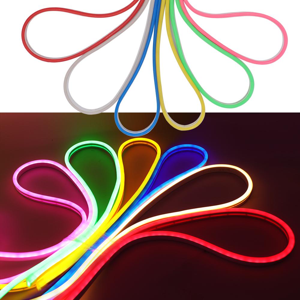 12V Waterproof LED Neon Strip Light 6x12mm Flexible Rope 2835 120 LEDs/m DIY Decor Tape Blue Green Red Yellow