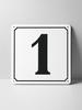 Metal Sign Black House Number On White Background Outdoor Wall Art Decor