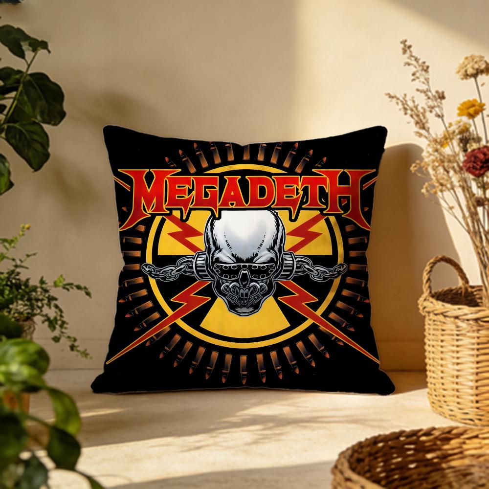 Hot MMegadethses Cushion Cover Versatile DoubleSided Pillow Case Fit for Sofa Bed Car  Daily Decor