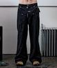 THEVINYLHOUSE Western Boots Cut Pants Black