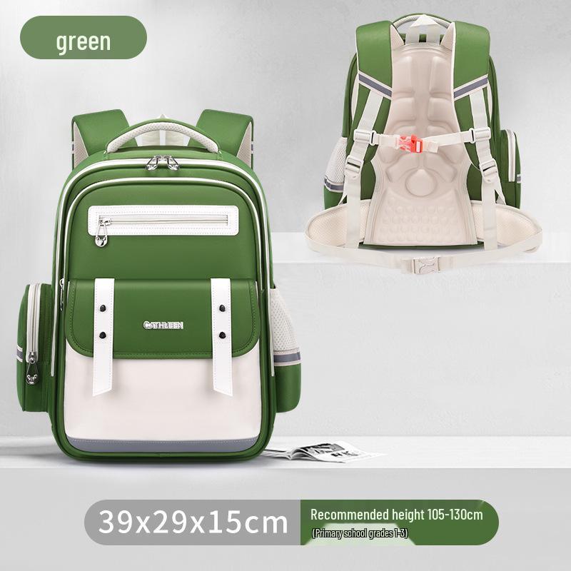 Capybara Oxford Spine-Support Backpack for Grades 1-6: Boys & Girls School Bag