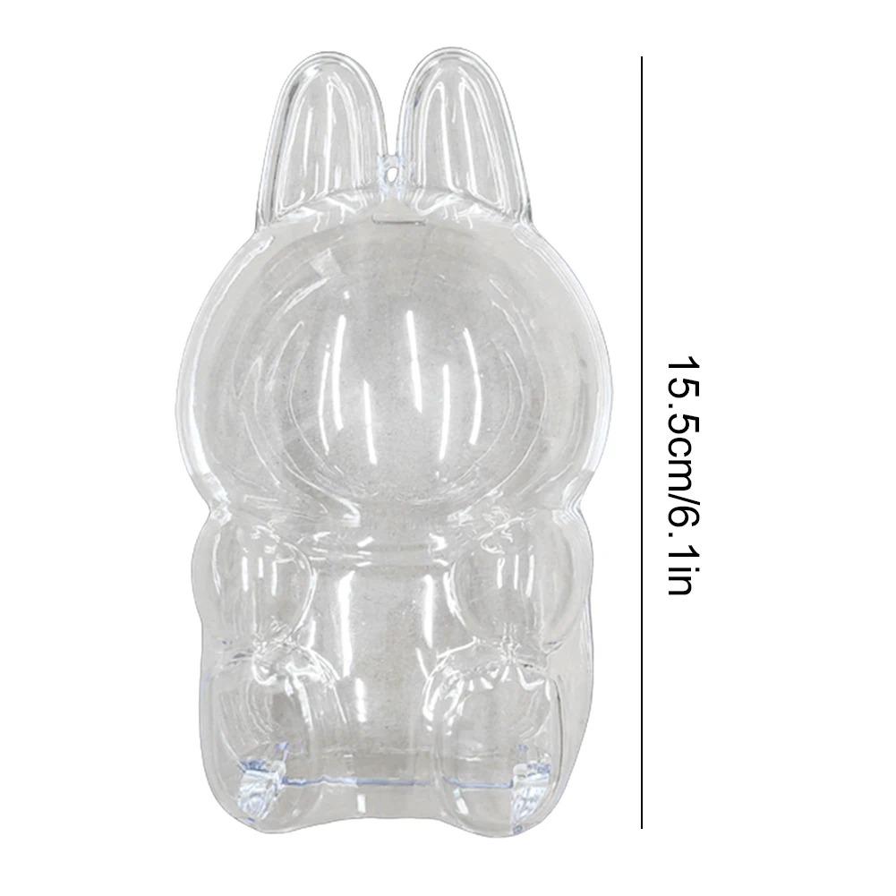 LABUBU V1 V2 Transparent Protective Shell Macaron Standing Protective Cover Dust Cover Doll Labubu Protector Case