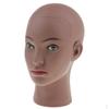 Manikin Head - Black Female Bald Training Doll For Wigs Making and Hat Glasses Display
