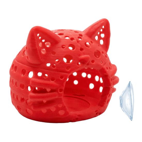 Betta Fish Accessories Aquarium Shrimp Cave, Cat Head Hideout with Suction Tank Cave for Small Cup, Decorative Tanks Decoration Shelter