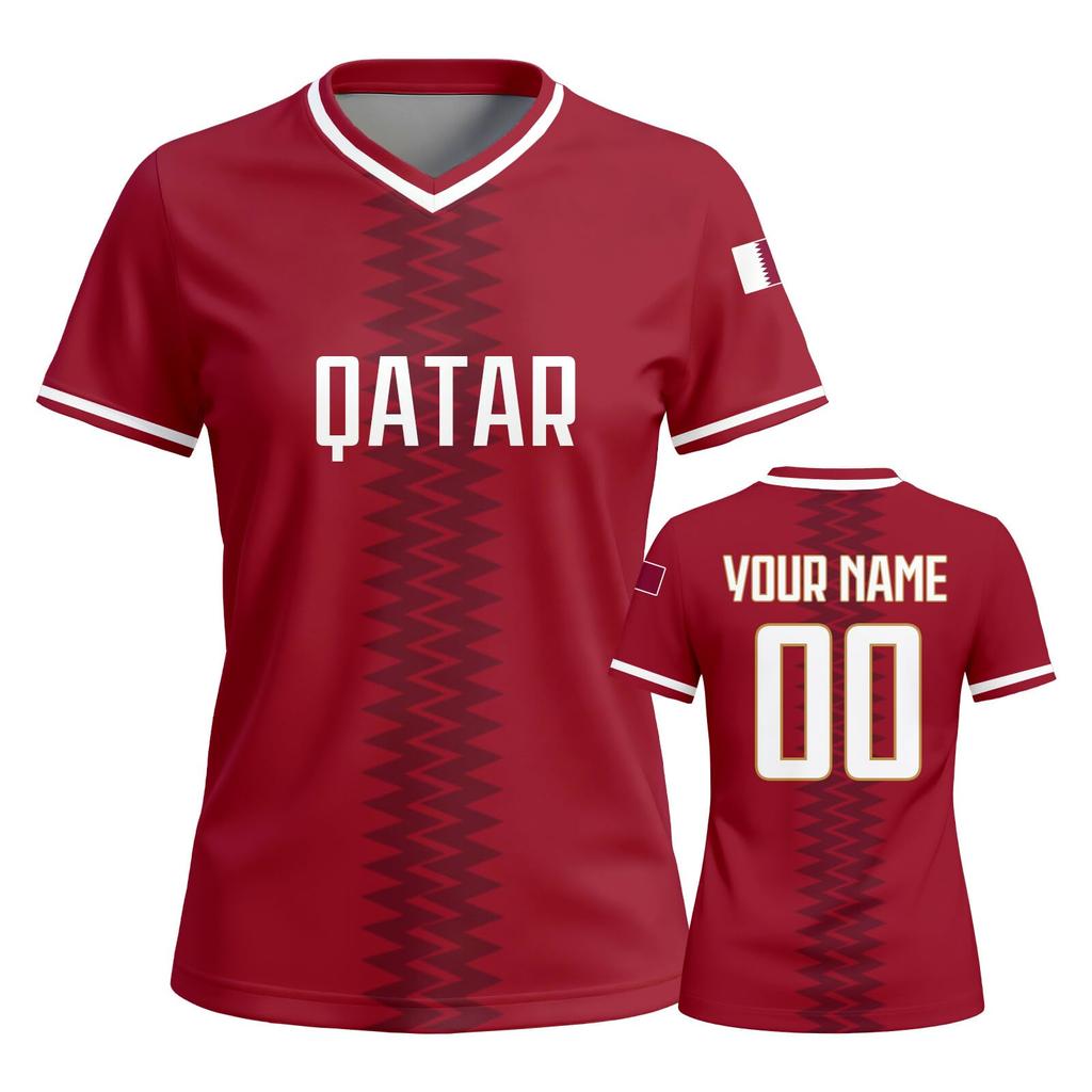 Custom Women Soccer Jersey Short Sleeve Breathable Athletic Top Personalized Team Name Number Sports Shirt for Match Training