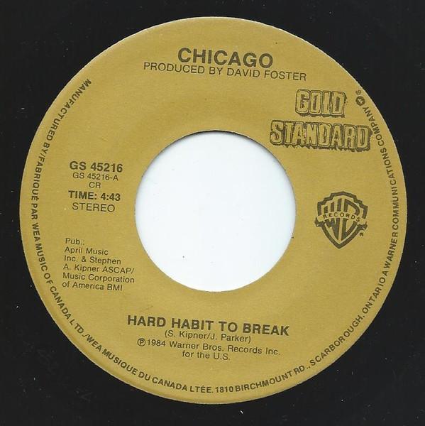 

7inch Record CHICAGO Hard Habit To Break Youre The In GS45216 WARNER BROS. RE Canada Rock Used