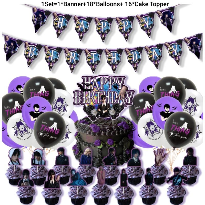 Horror Tv Series Themed Birthday Party Decorations Latex Balloons Cake Toppers And Flags