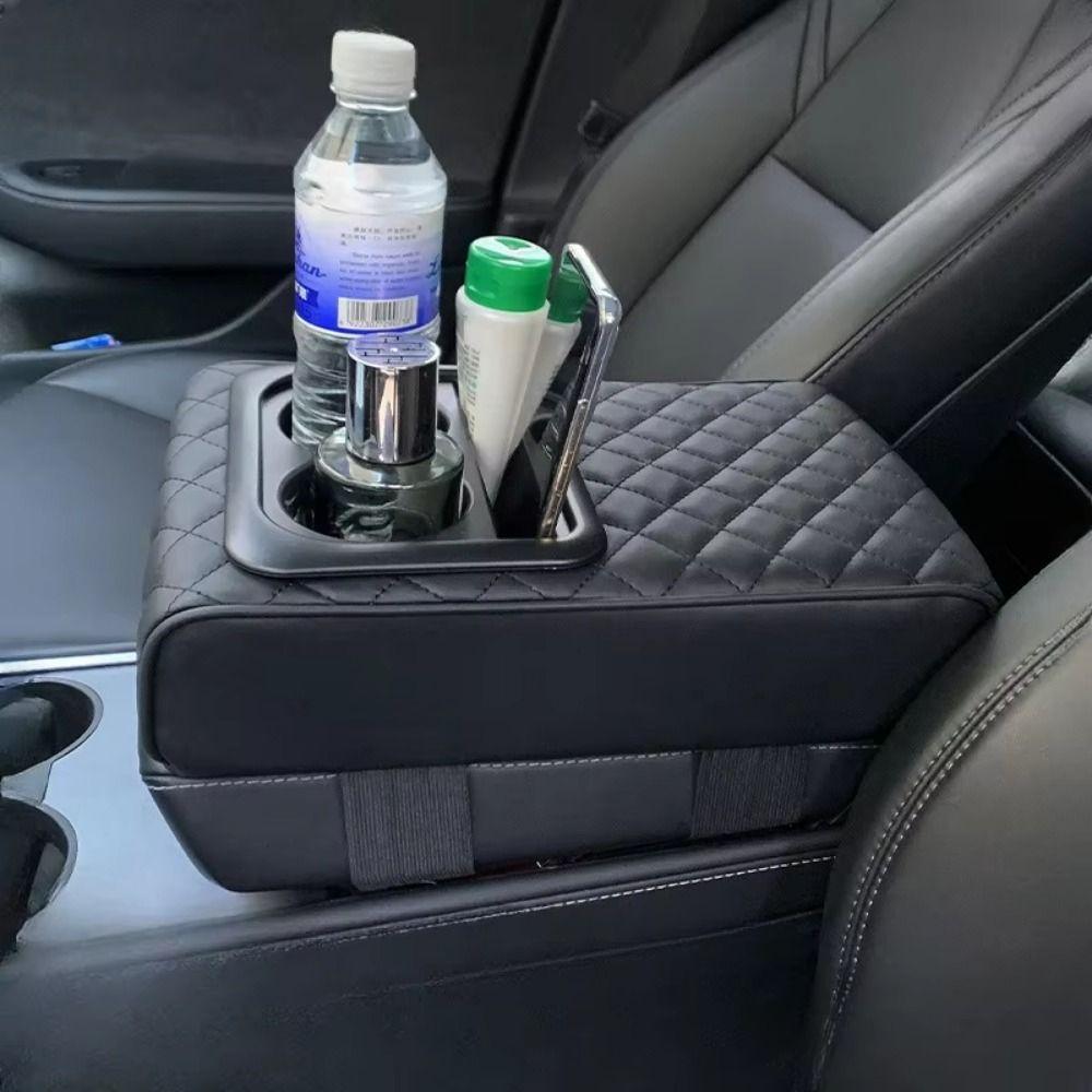 Thicken Auto Armrest Height Pads PU Leather Arm Rest Extension Mat Elbow Support