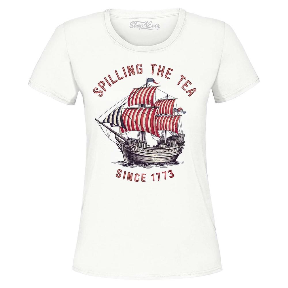 Spilling The Tea Since 1773 Women's T-Shirt Fourth July Shirt