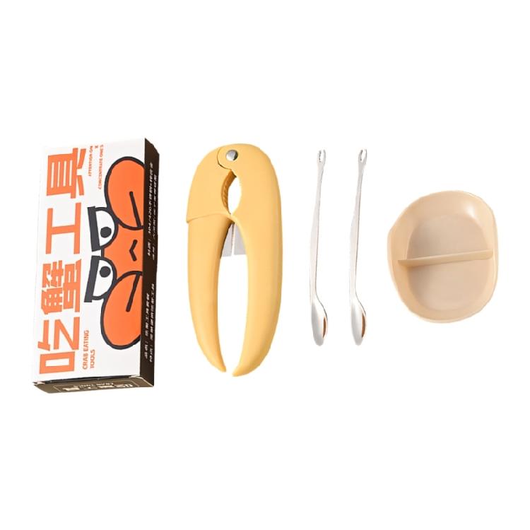 Ergonomic Handle Crabs Meat Extractors Crackers And Pick For Seafood Enthusiasts Multipurpose Kitchen Gadget жёлтый