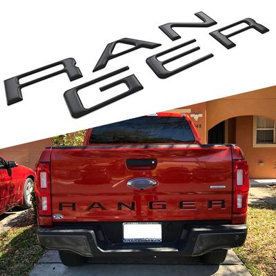 Tailgate Insert Letters for Ranger 2019 2020, 3D Raised & Decals Letters, Tailgate Emblems
