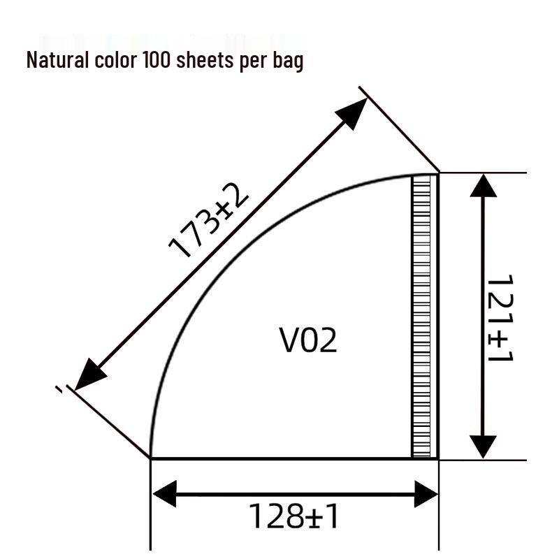 Premium Cone-Shaped Disposable Coffee Filters, Food Grade, Compatible with V60 for 1-4 Servings.