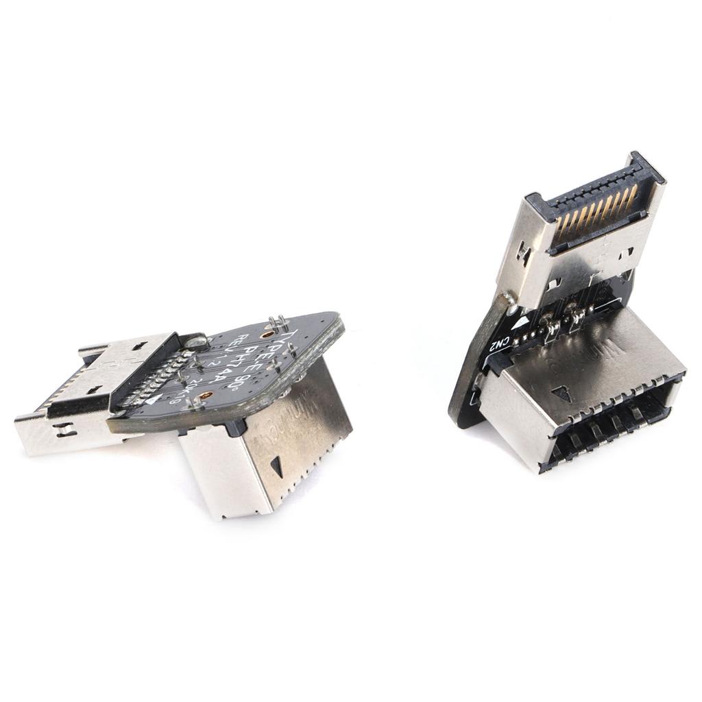 2Pcs Adapter Metal USB3.1 10Gbps Male To Female TypeE Plug Play Extended Data Adapter