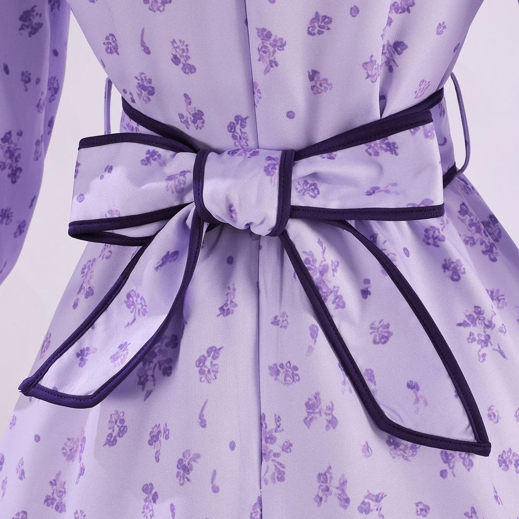 Phelan cos dress, purple floral dress, Lolita princess dress, anime animation costume