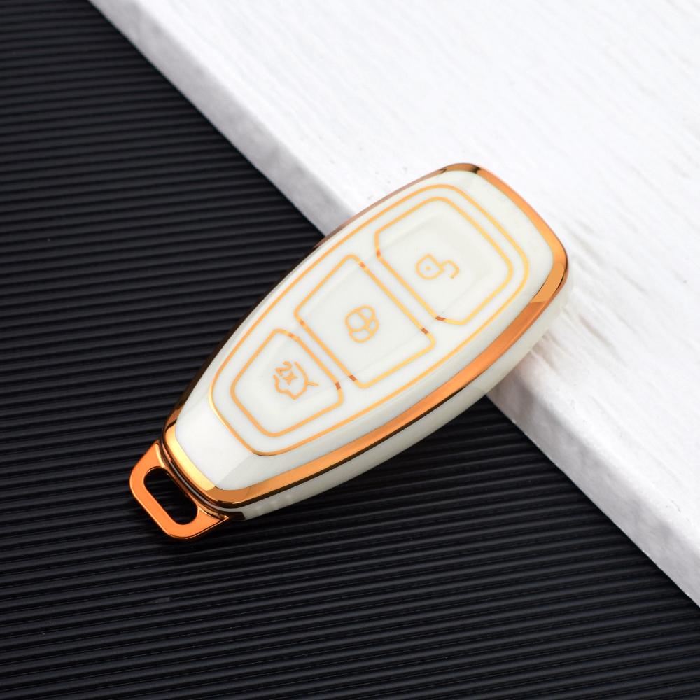 TPU Car Remote Smart Key Case Cover Shell For Ford Fiesta Focus 3 4 Mondeo Ecosport Kuga Focus ST Protector Fob Accessories