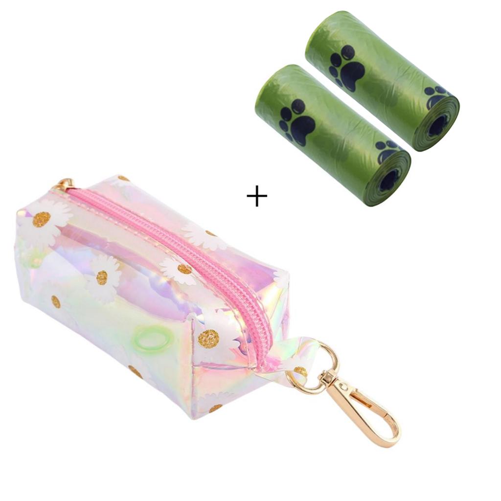 New Pet Poop Picker Laser Leather Rubbish Bag Shell Colourful Transparent High Volume Biodegradable Dispenser Pet Supplies