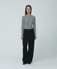 Muse Vitesse Curved Semi-Wide Buckle-Belted Denim Pants_Navy