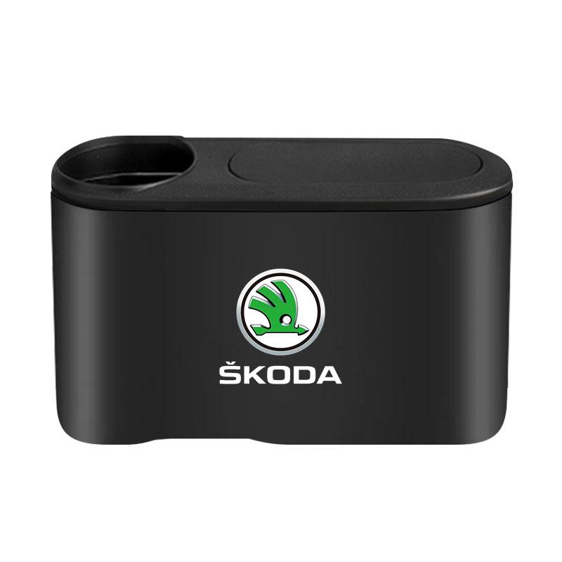 

Автоэмблема мусорного ведра Контейнер для мусора Ящик для хранения Автоаксессуары Для Skoda Octavia MK2 MK3 2 3 A7 Fabia Karoq Kodiaq Superb Rapid Kamiq