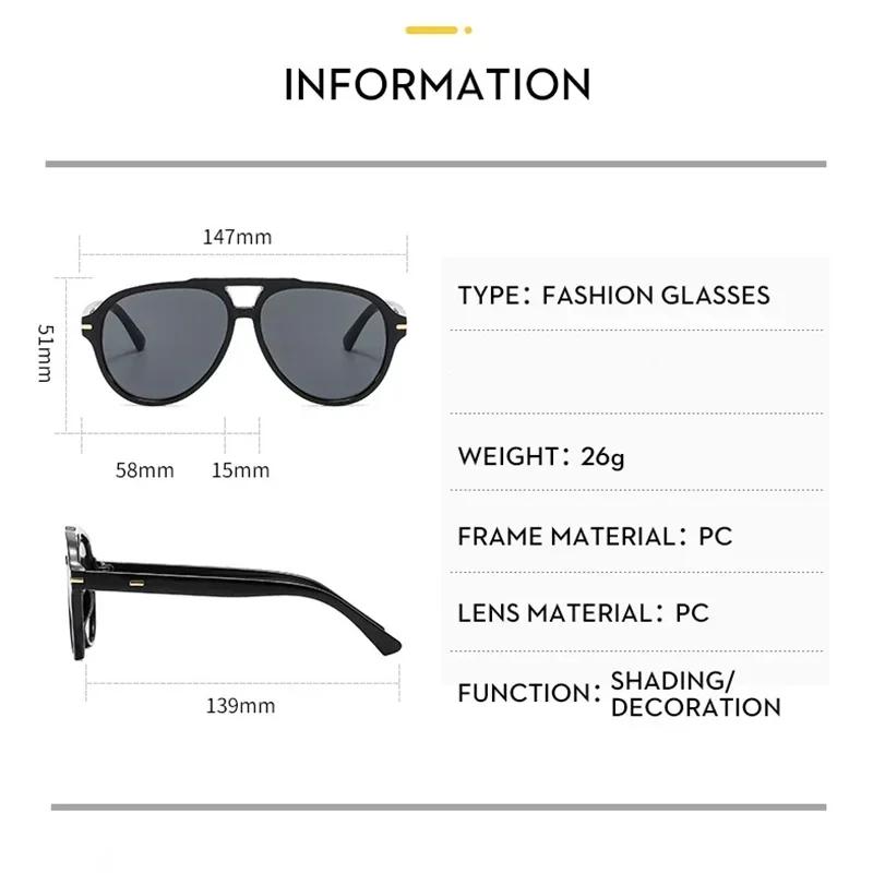  Square Pilot Shades Sunglasses Women Retro Red Vintage Double Bridge Sun Glasses Unisex Driving Eyewear