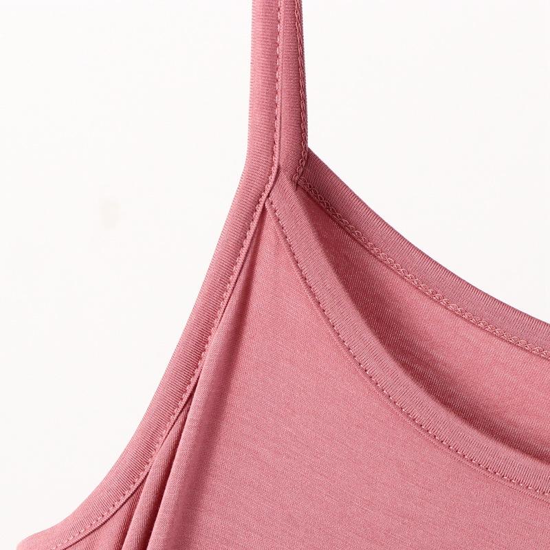 Summer Women's Sleeveless Camisole Dress Plus Size Loose Casual Inner Long Bottom Dress