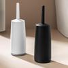 1 Set Soft Bristle Plastic Toilet Cleaning Brush Splash Proof Handle Toilet Brush With Base Bathroom Toilet Cleaning Tools