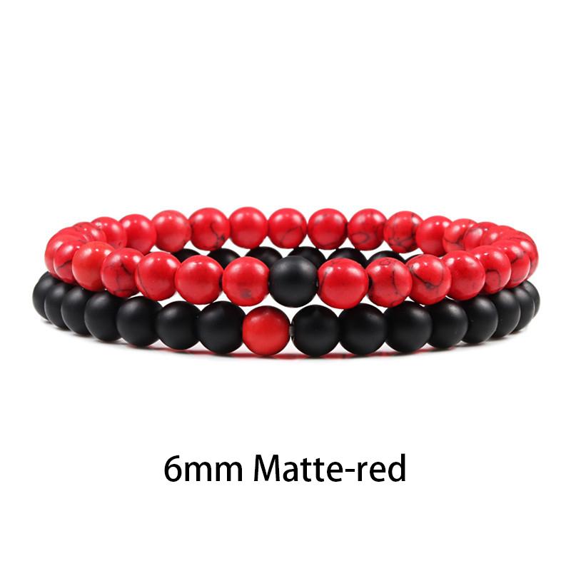 New Design Set Bracelet Couples Natural Stone Bracelets Tiger Eye Beaded Yoga Bracelets for Men Women Elastic Rope Jewelry
