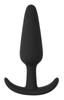 Slim Butt Silicone Plug 7.5 X 2cm Black - Shots Toys - SILICONE ANAL PLUG