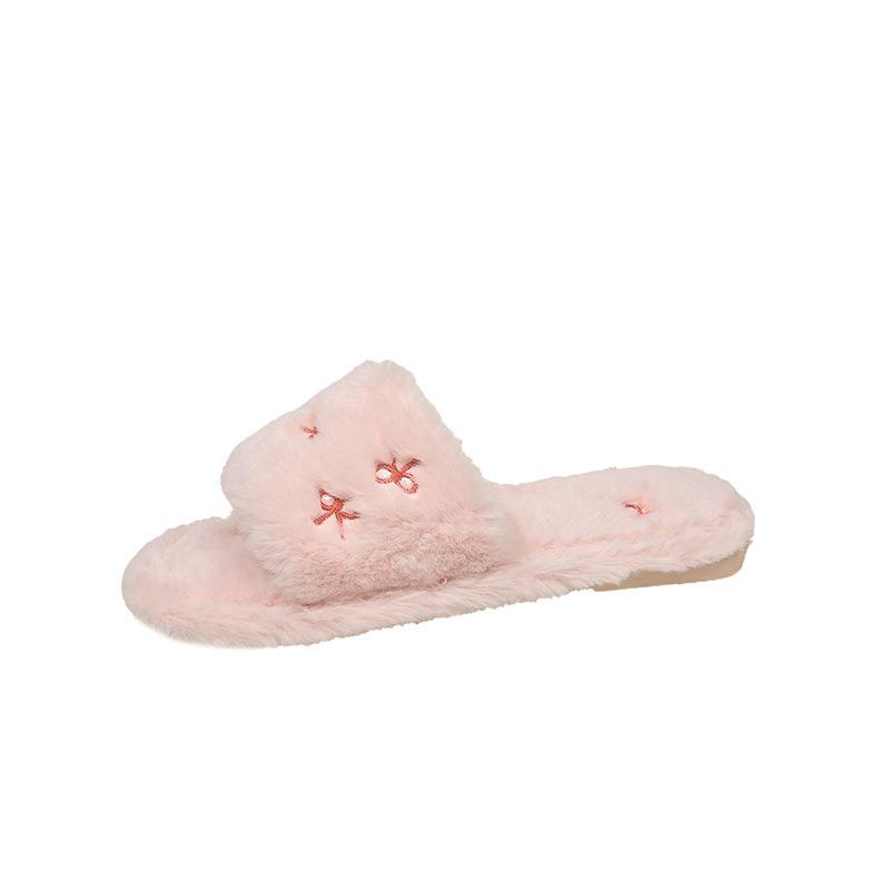 

Хлопковые тапочки женские осенне-зимние новые домашние милые теплые плюшевые тапочки женские 40-41 розовый