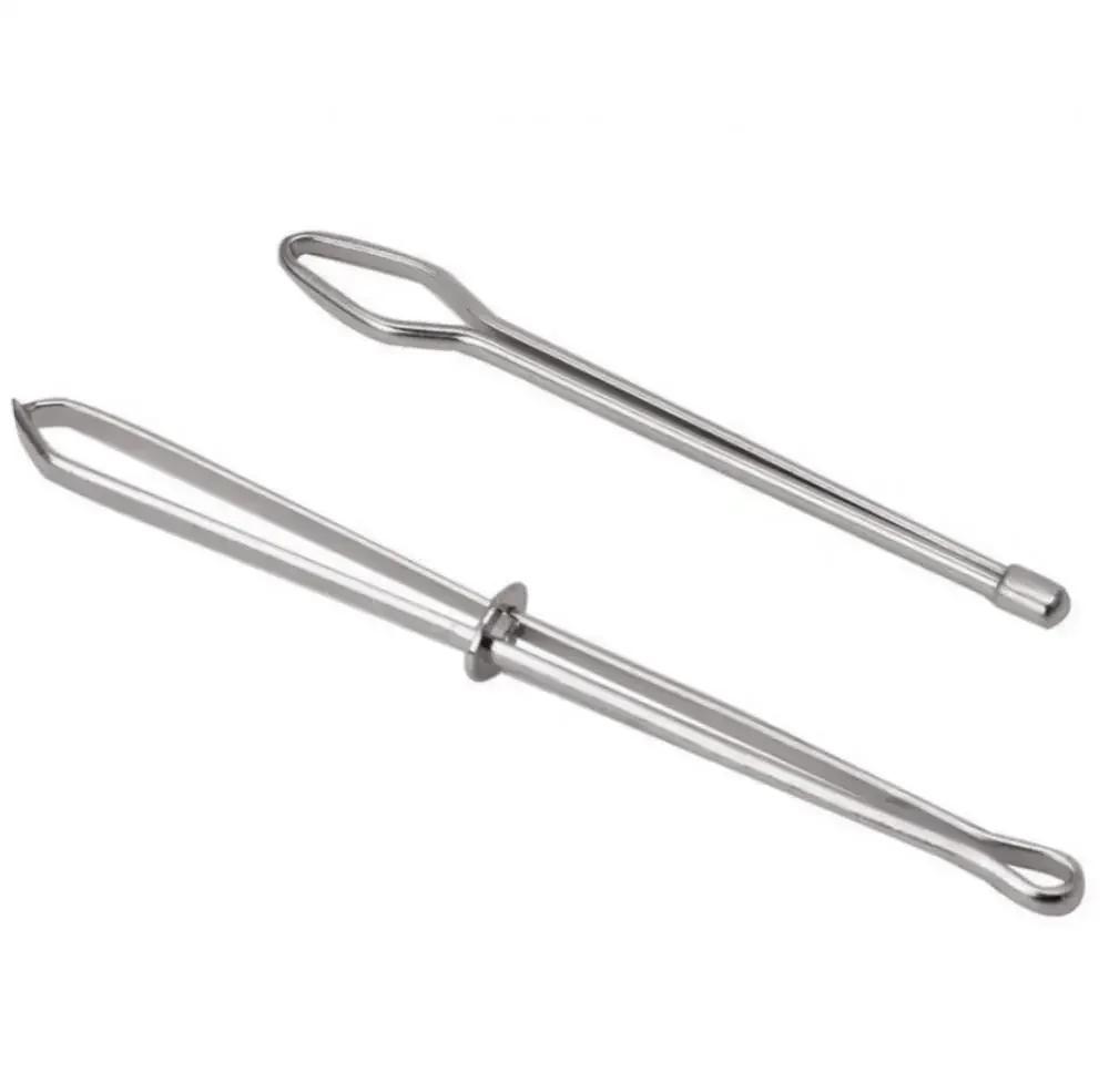 2 pcs Garment Clips Sewing Tools Elastic Band Punch Cross Stitch Threader Wear Elastic Clamp Threading Device New