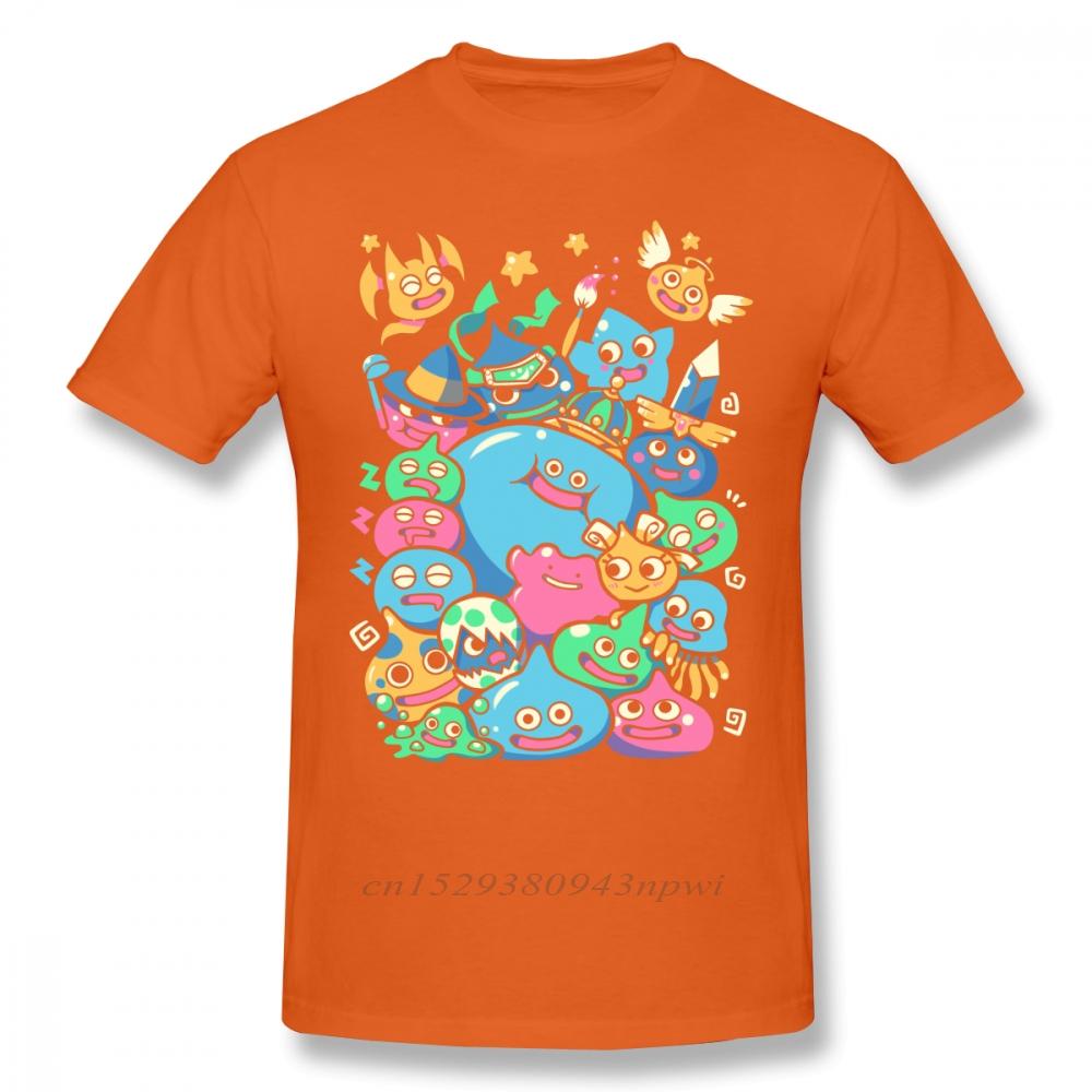 Dragon Quest T Shirt Slime Party TShirt Funny Beach Tee Shirt 100 Cotton Printed Unisex Short Sleeves Oversize Tshirt