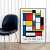 Plakat mondrian kompozycja kolorystyczna